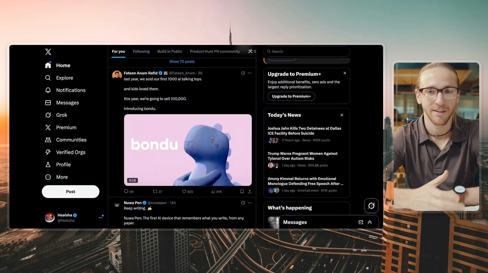 Professional video presentation with editing enhancements