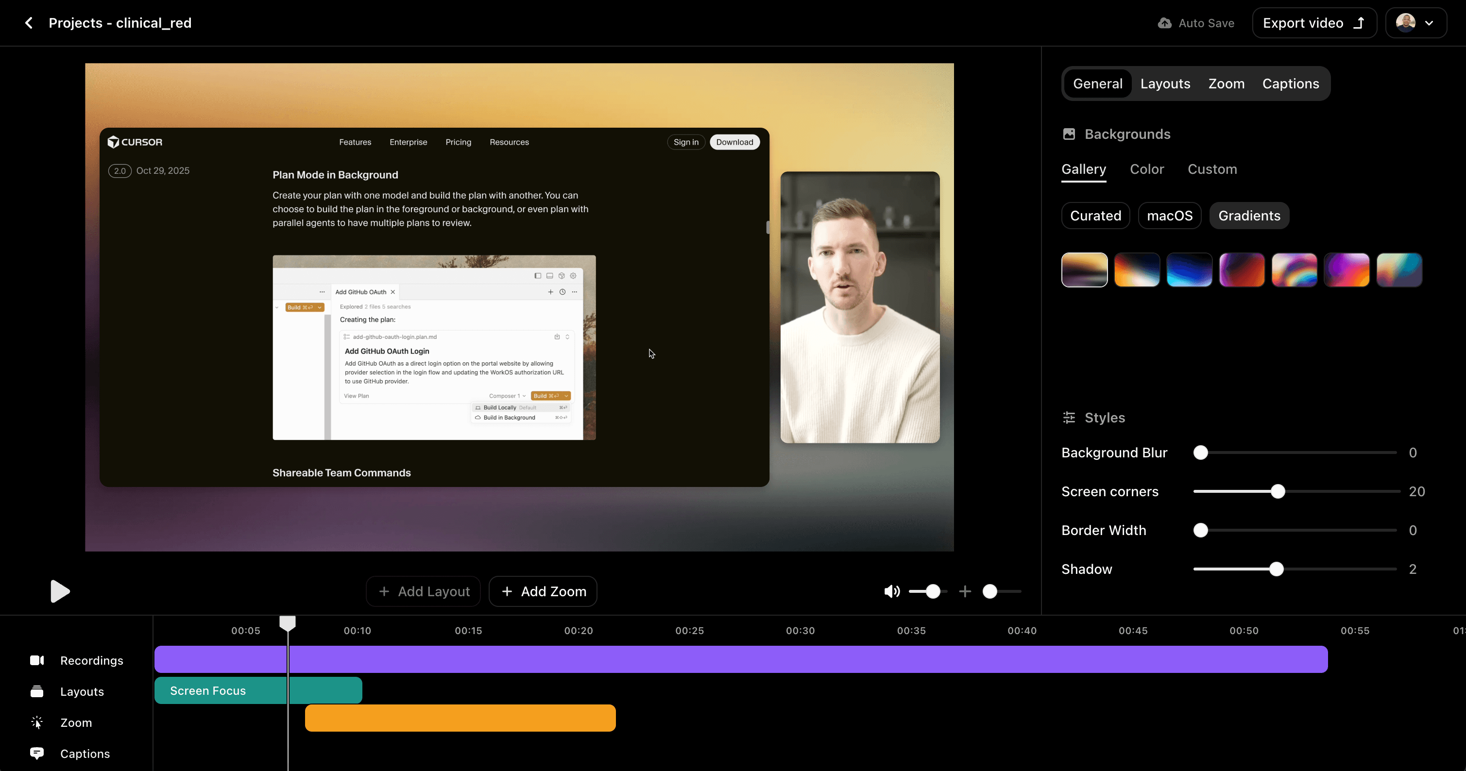ScreenRec vs VibrantSnap - Editor