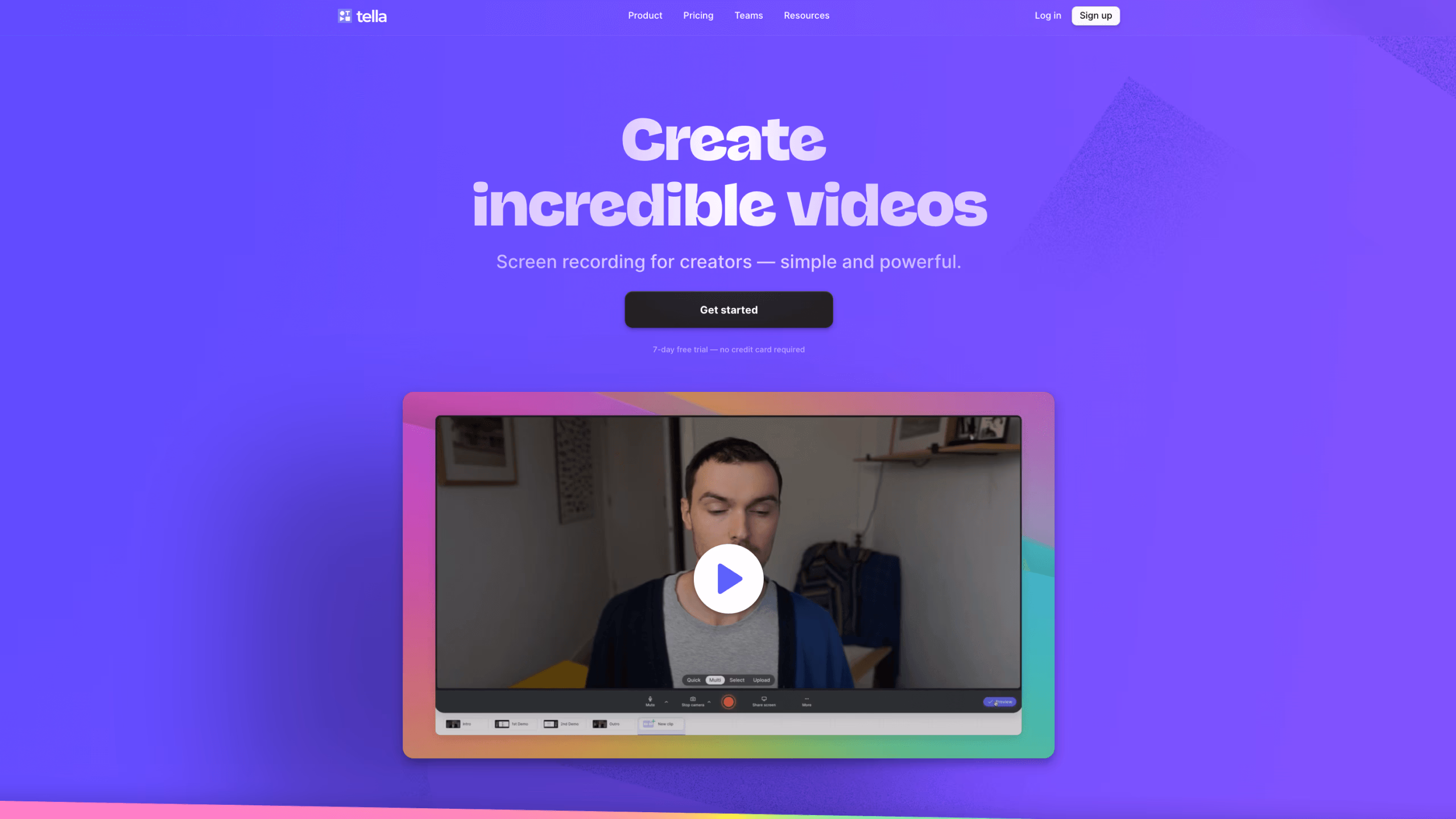 Tella screen recording with polished layouts