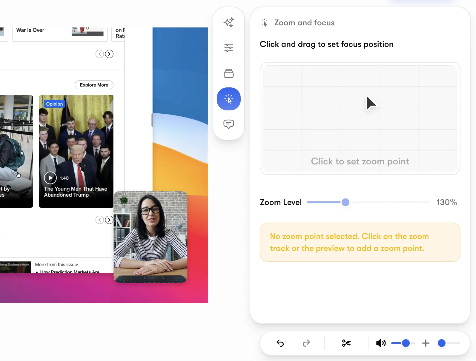 Dynamic zoom feature preview